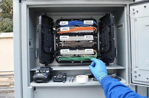 Fiber ISP splicing cabinet